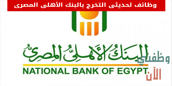 وظائف البنك الأهلي المصري لحديثي التخرج عدة تخصصات