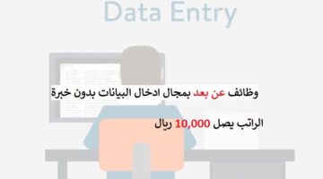 وظائف مدخل بيانات (عن بعد) براتب يصل 10,000 ريال