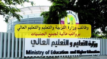وزارة التربية والتعليم والتعليم العالي توفر 15 وظيفة شاغرة برواتب عالية لجميع الجنسيات