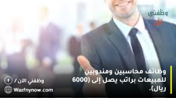 وظائف محاسبين ومندوبين للمبيعات براتب يصل إلى (6000 ريال). 3