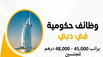 وظائف حكومية براتب 45,000 - 48,000 درهم 7