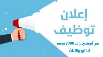 إعلان وظائف في أبوظبي براتب 9000 درهم إماراتي للجنسين 12