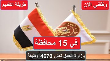 إلحق قدم .. وزارة العمل تعلن 4670 فرصة عمل في 15 محافظة.. طريقة التقديم 10