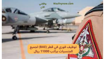 توظيف فوري في قطر (BAE) لجميع الجنسيات براتب 11000 ريال