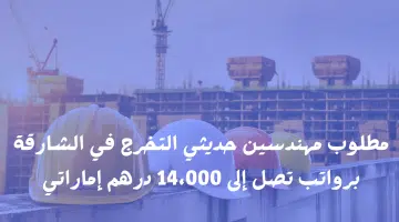 مطلوب مهندسين حديثي التخرج في الشارقة برواتب تصل إلى 14،000 درهم 5