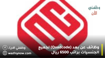 وظائف عن بعد (Quadcode) لجميع الجنسيات براتب 6500 ريال