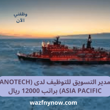 مدير التسويق للتوظيف لدى (ANOTECH ASIA PACIFIC) براتب 12000 ريال