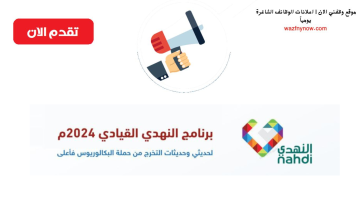 شركة النهدي تفتح باب التقديم في برنامج النهدي القيادي 2024م المنتهي بالتوظيف 24