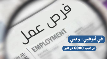 فرص عمل | في أبوظبي ودبي براتب 6000 درهم 17