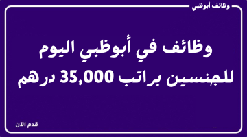 وظائف أبوظبي اليوم للجنسين براتب 35,000 درهم 12