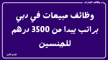 وظائف مبيعات في دبي براتب يبدا من 3500 درهم 5