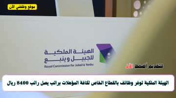 فرص عمل في القطاع الخاص برواتب تصل إلى 8400 ريال تقدمها الهيئة الملكية 11