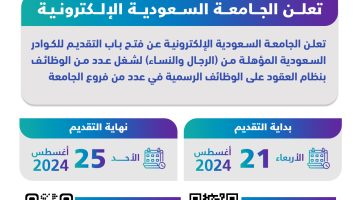 وظائف أكاديمية شاغرة في الجامعات السعودية تعلن عنها الجامعة السعودية الإلكترونية 23