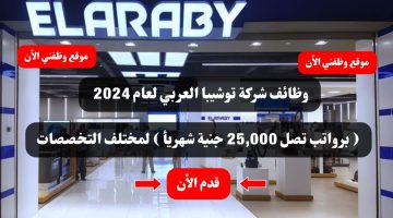 وظائف شركة توشيبا العربي لعام 2024 ( برواتب تصل 25,000 جنية شهريأ ) لمختلف التخصصات .. قدم الأن 12