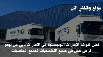 فرص عمل للتوظيف في شركة الإمارات اللوجستية لجميع الجنسيات برواتب تنافسية 1