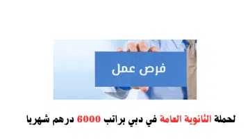 وظائف ثانوية عامة في دبي (للرجال والنساء) براتب شهري 6000 درهم 9