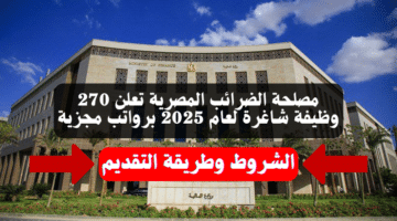 مصلحة الضرائب المصرية تعلن 270 وظيفة شاغرة لعام 2025 برواتب مجزية (الشروط وطريقة التقديم) 6