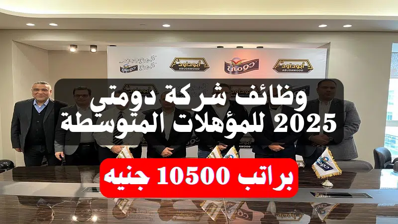 وظائف شركة دومتي 2025