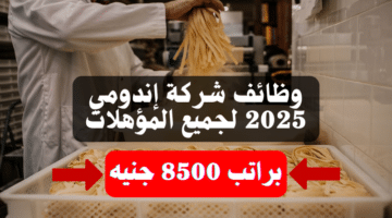 وظائف شركة إندومي 2025 لجميع المؤهلات براتب 8500 جنيه 4