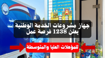 جهاز مشروعات الخدمة الوطنية يعلن 1238 فرصة عمل للمؤهلات العليا والمتوسطة 3