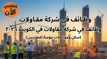 وظائف لدى شركة مقاولات بالكويت 2026 (متوفر سكن ومواصلات للمغتربين) 1